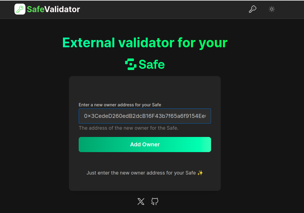 Validator App Home